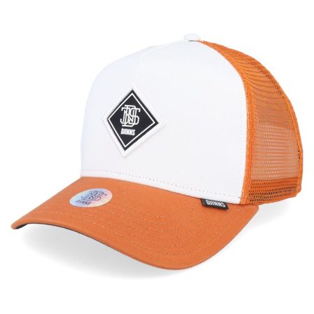 Djinns - Orange trucker Keps - Hft Match Dnc White/Rost Trucker @ Hatstore