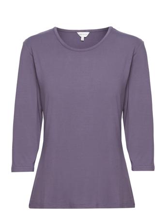 Bamboo T-Shirt With 3/4-Sleeve Purple Lady Avenue