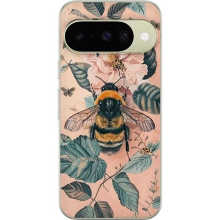 Yhteensopiva Puhelinkuori Google Pixel 10 Kimalainen kukalla luonnollinen inspiroiva muotoilu pehmeillä pastelliväreillä rauhallinen energia ja kaunis