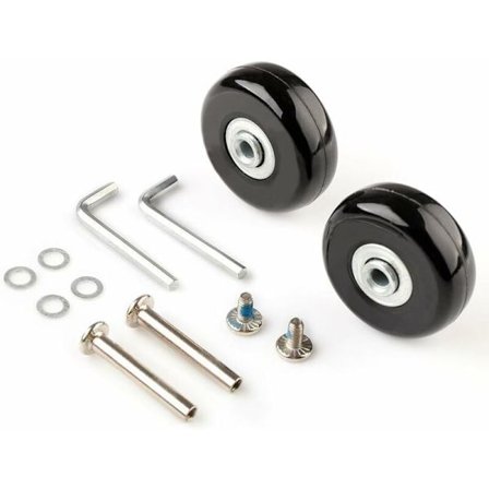 4 stk. sett kofferthjul erstatningsreparasjon sett stille gummiaksler reservehjul for koffert bagasjetilbehør (50 × 6 × 18 mm aksellengde: 35 mm) KLB