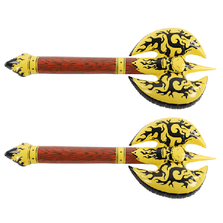 2 stk. oppustelig dobbeltsidet økse legetøj vandfest pool flyder oppustelig børnelegetøj