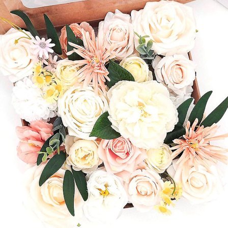 Kunstige blomster til DIY bryllupsdekoration brudebuket bordpynt blomsterdekoration boligindretning