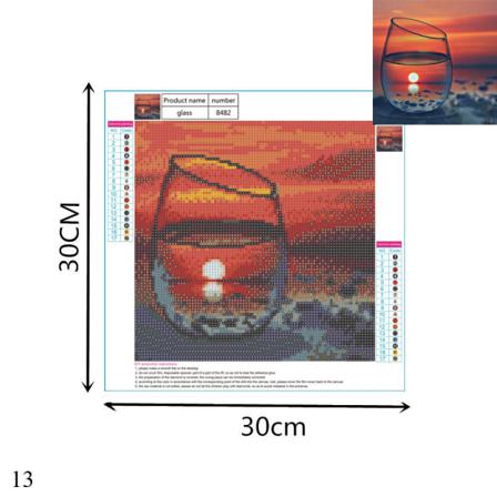 5d- Diamond Painting Ristipiston Erikoismuotoiset Strassit 13
