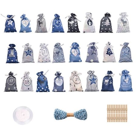 24 st Jul Adventskalender Påsar Jul Nedräkning Presentpåsar A