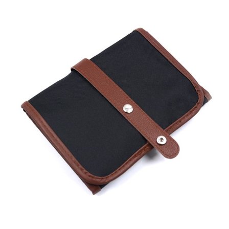 36 Håls Pennfodral Canvas Rulla Upp Pennfodral Väska Hållare Svart