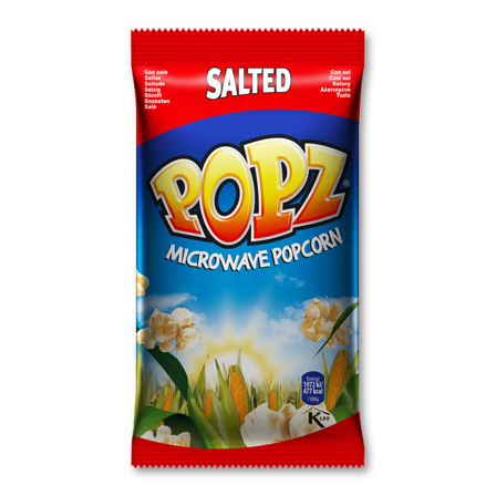 Popz Micropopcorn Salt 3st 90 grams påsar - Kalaslagret.se