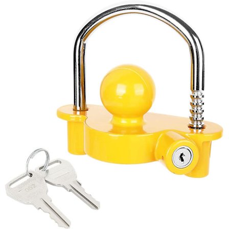 Tungt allsidig koblingshengerlås, henger med 2 nøkler, justerbar tyverisikring