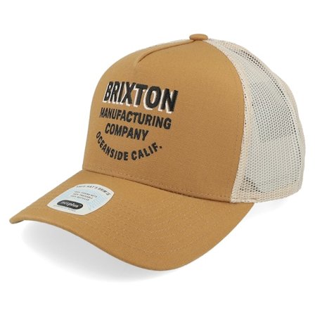 Brixton - Beige trucker Kasket - Redoubt C Np Hat Washed Copper/Sand A-Frame Trucker @ Hatstore