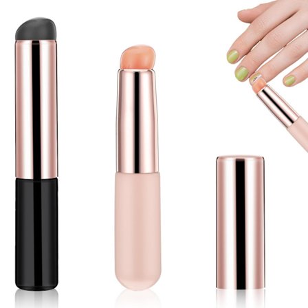 2-pack Ombre Borste Nagelkonst - Återanvändbar Ombre Borste för Nagelkonst (Svart och Rosa), Gradientmålning & Krompulver