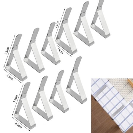 10 stk. duge til duge, justerbar dugeholder, dug