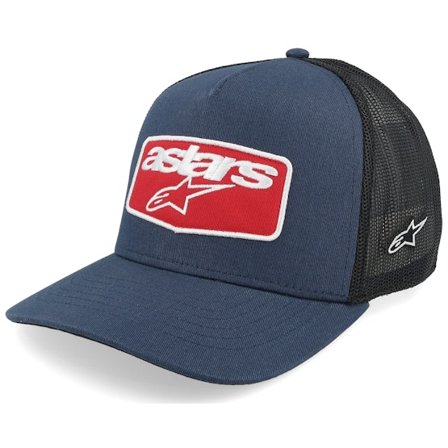 Alpinestars - Bleu trucker Casquette - Navy/Black A-frame Trucker @ Hatstore