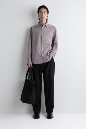 COS Homme Chemise Décontractée En Popeline À Carreaux in Rouge