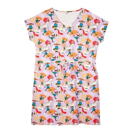 Pippi Langstrømpekjole Lilla - Voksen