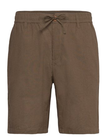 Anerkjendt Aklt James Cot/Linen Ela Shorts - Brown - XL