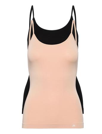 Womens Bamboo Strap Top 2-Pack T-shirts & Tops Sleeveless Monivärinen/Kuvioitu Danish Endurance