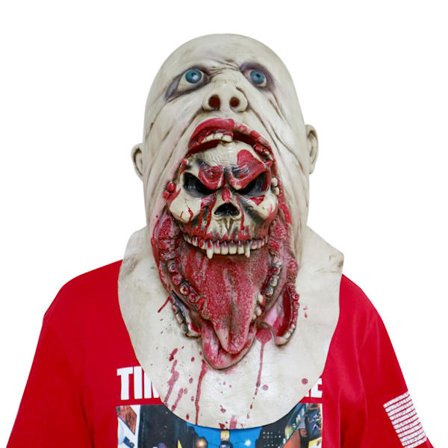 Halloween Skräck Latex Masque Skrämmande Zombie Face Cover Kostym Festmaterial