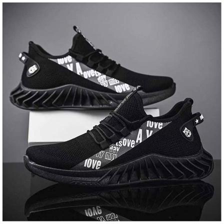 Neutral løbesko til mænd med krydsrem Canvas Åndbar mænds fitness-sportstræning-r - Perfet Black 43