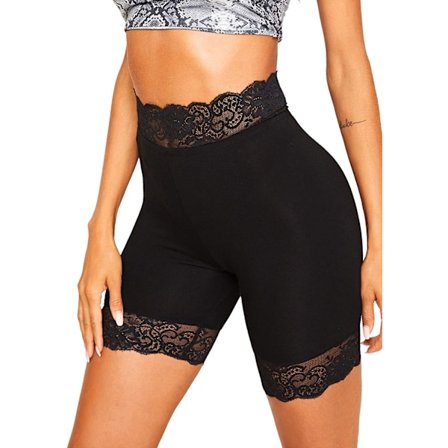 HAUFR Slip Undershorts for kvinner Stretch Mid Thigh Leggings Biker Shorts