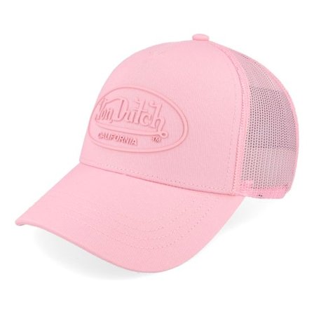 Von Dutch - Rosa trucker Keps - Oval Rubber Pink A-Frame Trucker @ Hatstore