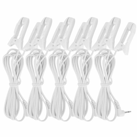 5 stk. 2,5 mm elektrodeclips kabelstik til digital TENS massageapparat