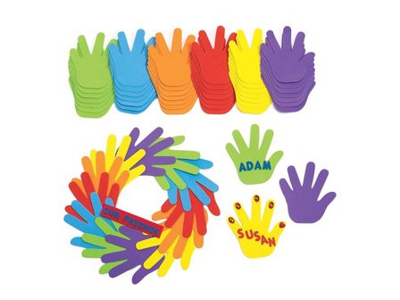 Glada händer EVA olika färger 150/fp - Lyreco - Skola och förskola - Hobbymaterial - Pyssel