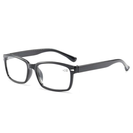 Slim Black Reading Glasses Strength 2.0 Briller