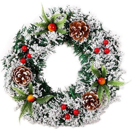 Krans Juledekoration Efterårskrans Håndlavet Kunstig Julekrans, Blomsterkrans Ideel Juledekoration til Din Dør, Væg eller Vindue