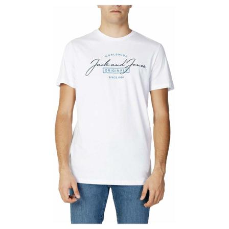 Jack & Jones T-Shirts , Wit , Heren , Maat: 2XL