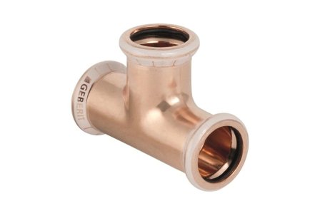 Geberit 1768298 T-putki puristetaan M-leuoilla 22 x 22 x 22 mm, Asennus