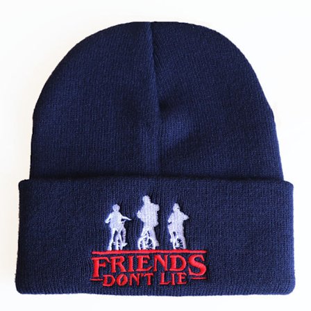 Stranger Things: Alfabet Brodert Strikket Lue, Strikket Lue, Strikket Beanie, Hettelue Lie Zangqing justerbar