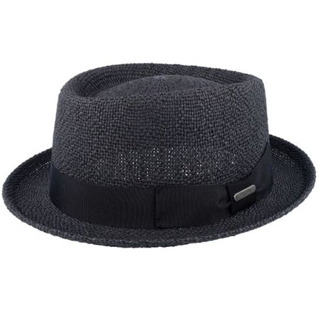 Wigéns - Svart straw Hatt - Toyo Black Pork Pie @ Hatstore