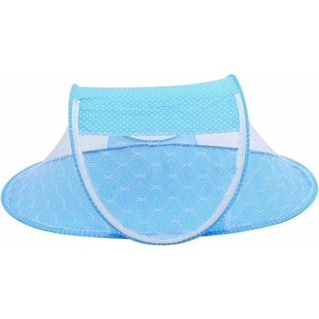 Baby Myggenet Telt Pop Up Automatisk Selvudfoldende Sammenklappelig Vugge Nyfødte Krybber Insektnet Beskyttelsesdæksel Blødt Åndbart Bærbart til 