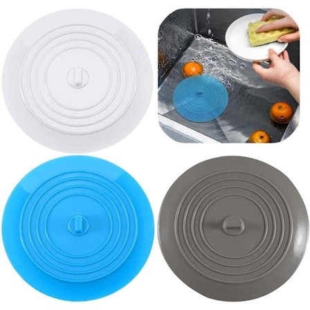Silikone Vaskprop Silikone Badekar Afløbsprop Universal Badekarprop Gummi Badekarpropper Universal Afløbsprop til Badeværelse (3 STK)