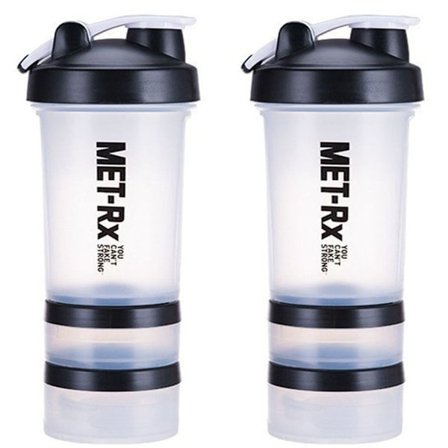 Shakerflaske for Prote in Mixes, Leakproof Smoothies Blender, Hvit