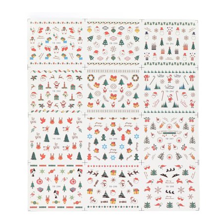Nail Art Juldekaler Säkra Snygga Avtagbara Nail Art Dekaler till Jul