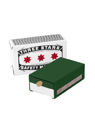 Solstickan Design Tändsticksfodral Three Stars Ljuslyktor & ljushållare Grön 11 x 6 4 cm