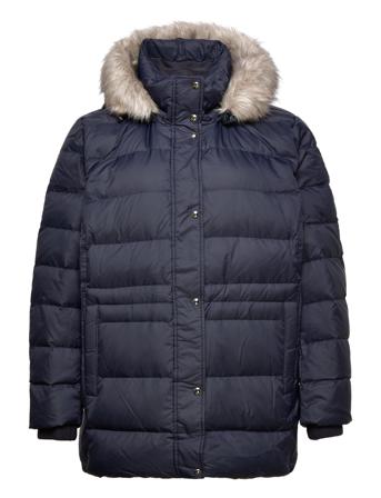 Crv Th Ess Tyra Down Jkt Fur Fôret Kåpe Marineblå Tommy Hilfiger