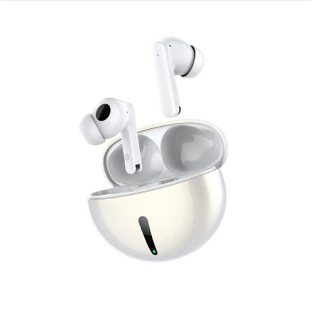 TWS trådløse Bluetooth-ørepropper med single-mic ANC, metallisk etui, stereo lyd og 230mAh opladningsetui White