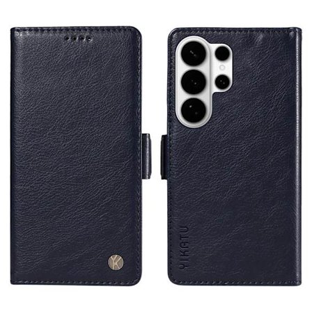 YIKATU Samsung Galaxy S26 Ultra Plånboksfodral Konstläder Litchi - Blå