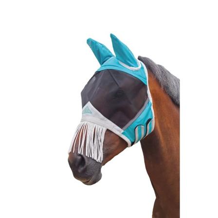 Shires Mesh Horse Flugmask Med Öron & Näsa Fringe Pony Te