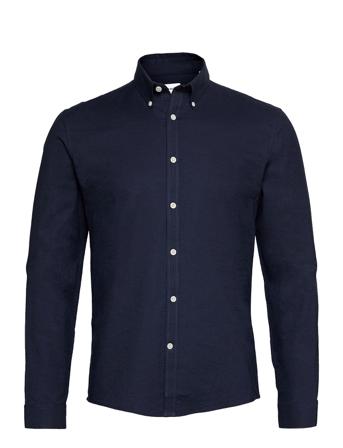 Yarn Dyed Oxford Superflex Shirt L/ Lindbergh Navy