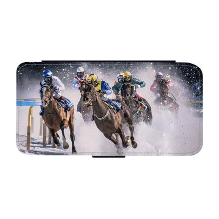 Hästkapplöpning Iphone 14 Plånboksfodral Multifärg
