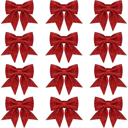12-pack julbågar, röda kransar, 12*15cm