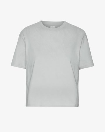 Organic Boxy Crop Tee - Faded Grey - Female - S - Sustainable material - Ethical production