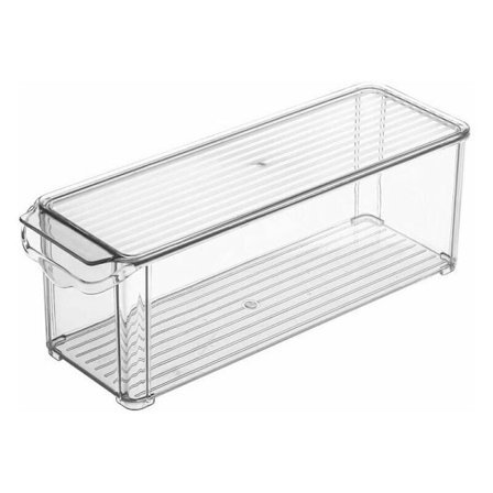 Plastförvaringslådor för kylskåp - Förvaringsbehållare för kök - Organiseringssystem för badrum - Förvaringskorgar för kylskåp (30 x 10 x 5,5 cm)