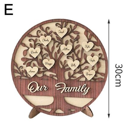 Træplader dekoration Personligt familieskilt E E