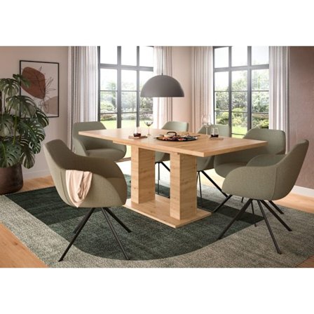 Rootz Udvideligt spisebord - Brun - Justerbart spisebord - Holdbar og let rengøring - 150-190 cm x 76 cm x 80 cm