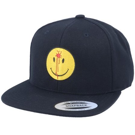 Iconic - Svart snapback Keps - Smiley Headshot Black/Yellow Snapback @ Hatstore