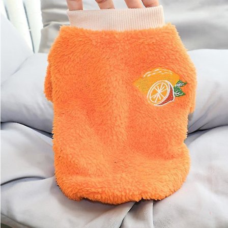 Varme Fleece Kjæledyrklær Fruktmønster Genser Jakke Katt Hund Liten Mellomstor Vinterklær For Kattunge Uk