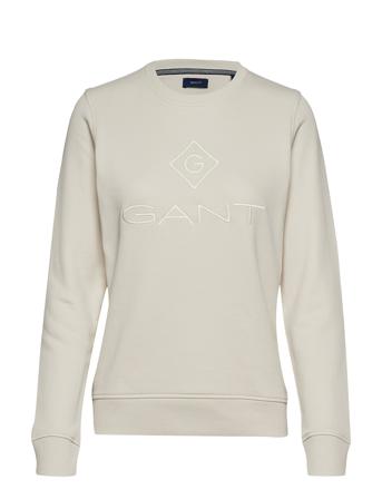 Lock Up C-Neck Sweat Sweatshirt Trøje Beige GANT